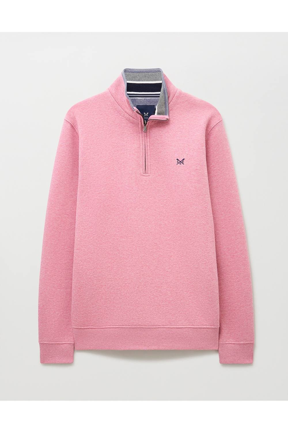 Crew Clothing Crew Clothing Men's Classic Half Zip Sweat Pink - 2