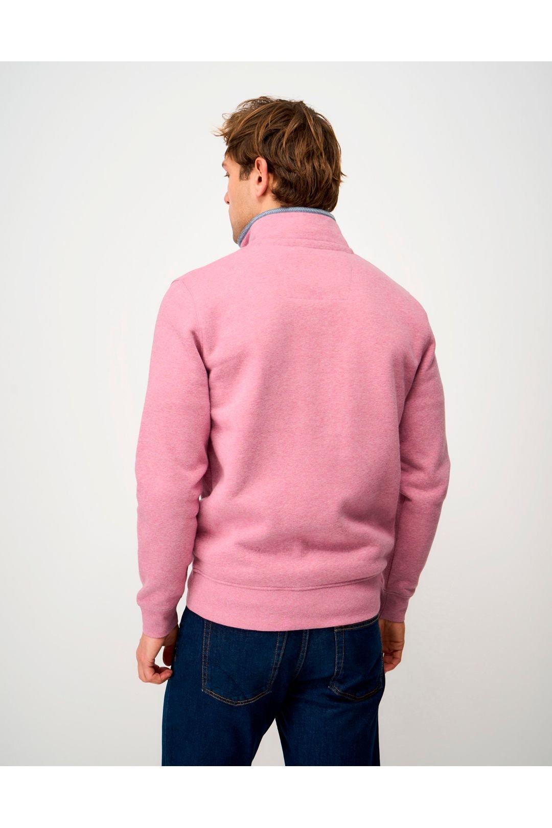 Crew Clothing Crew Clothing Men's Classic Half Zip Sweat Pink - 4