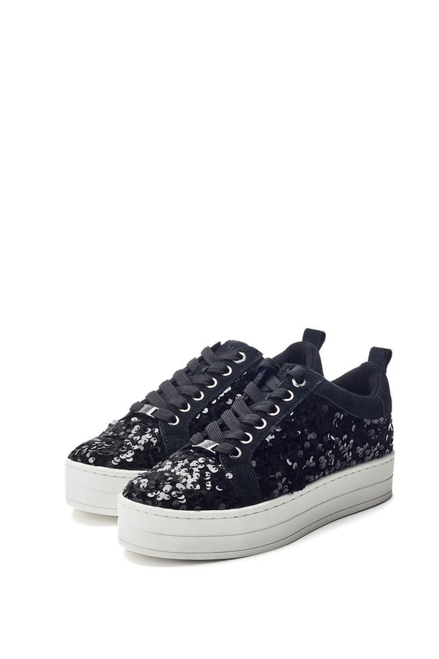 Moda In Pelle Moda In Pelle Women's Buttercupp' Sequin Trainers in Black - 2