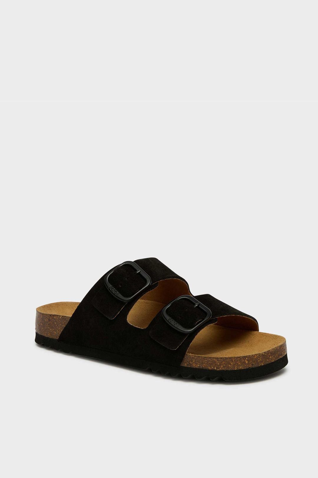 Scholl Scholl Women's Josephine Suede 2 Strap Sandal Black - 2