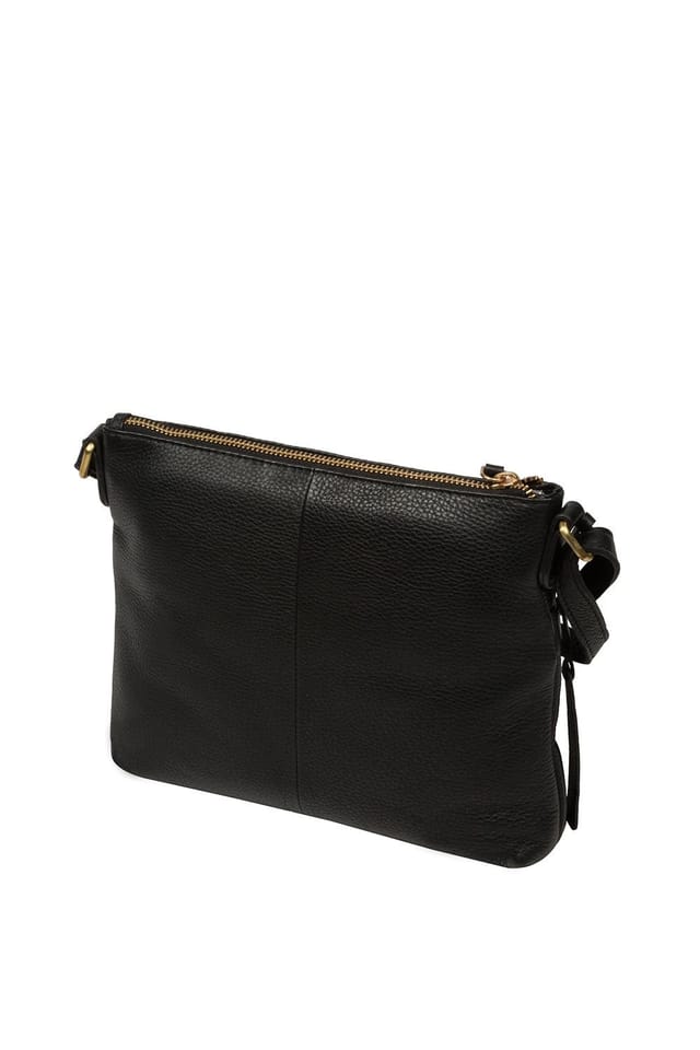 Pure Luxuries London Pure Luxuries London Women's 'Whimzy' Leather Cross Body Bag in Black - 2