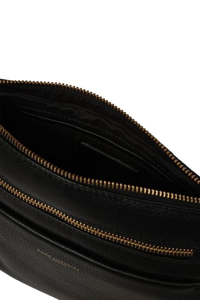 Pure Luxuries London Pure Luxuries London Women's 'Whimzy' Leather Cross Body Bag in Black - 3