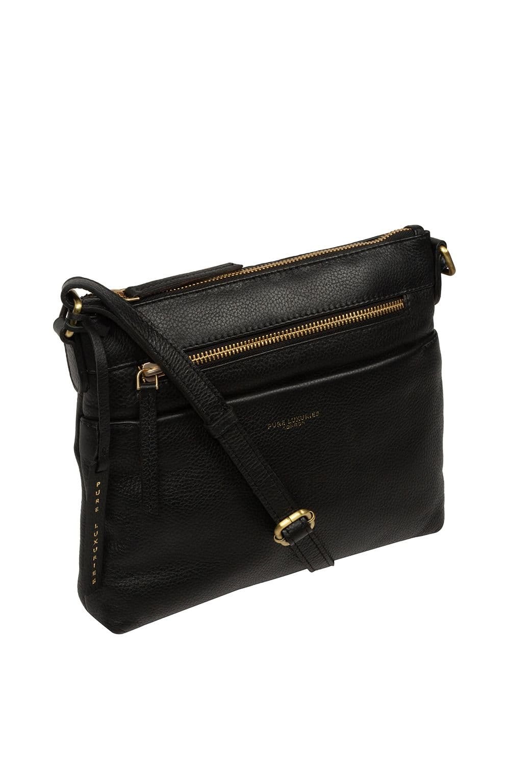 Pure Luxuries London Pure Luxuries London Women's 'Whimzy' Leather Cross Body Bag in Black - 4