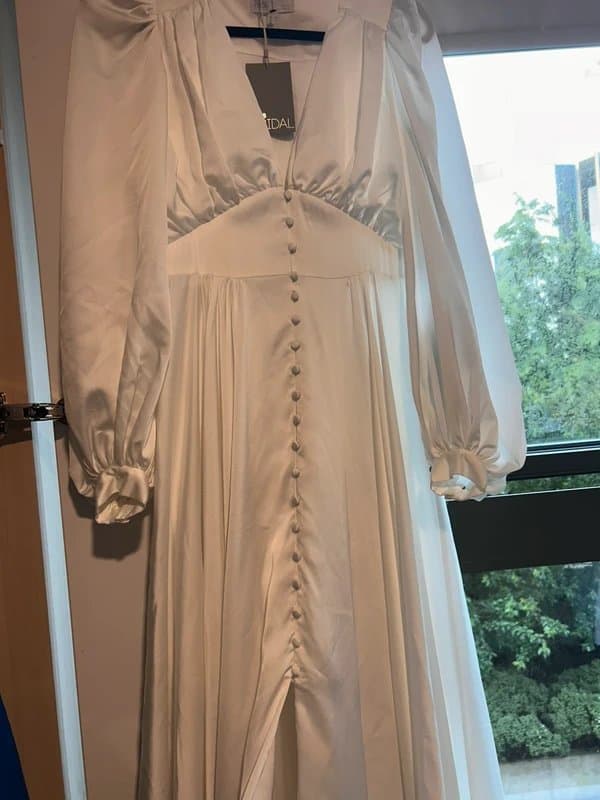 ASOS Silk ASOS bridal wedding dress with short train