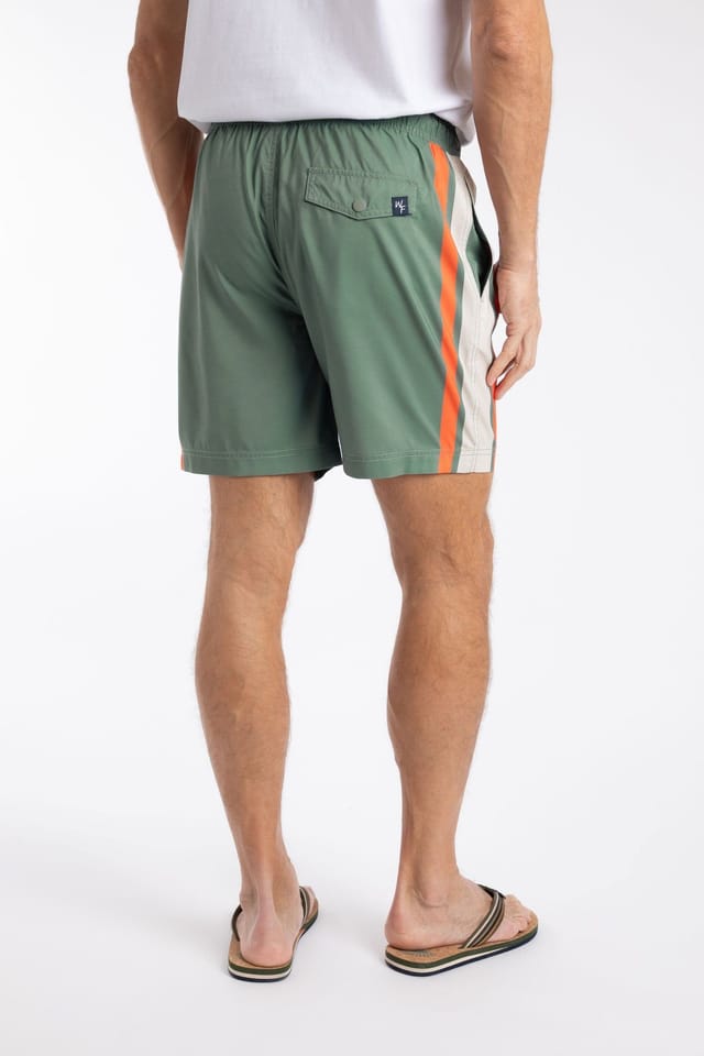 Weird Fish Weird Fish Men's Narwhal Swim Shorts in Green - 3
