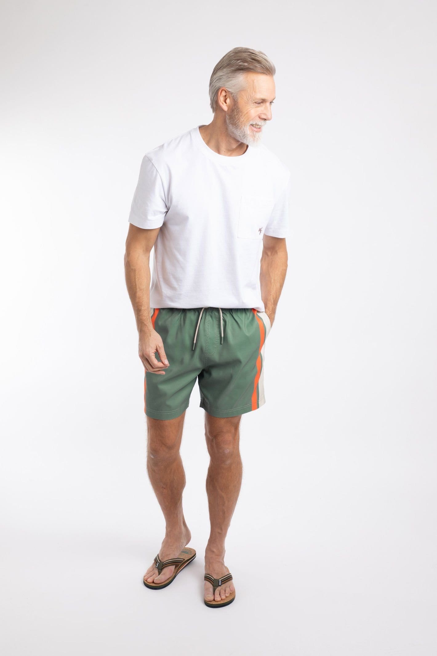 Weird Fish Weird Fish Men's Narwhal Swim Shorts in Green - 4