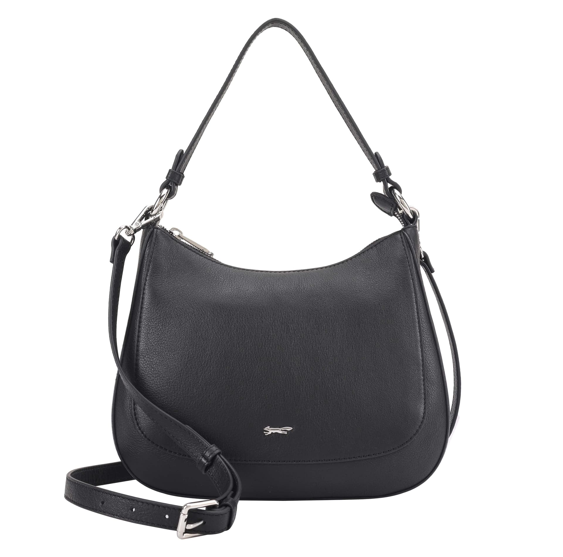 Paul Costelloe Paul Costelloe Women's Lovisa Leather Shoulder Bag in Jet Black