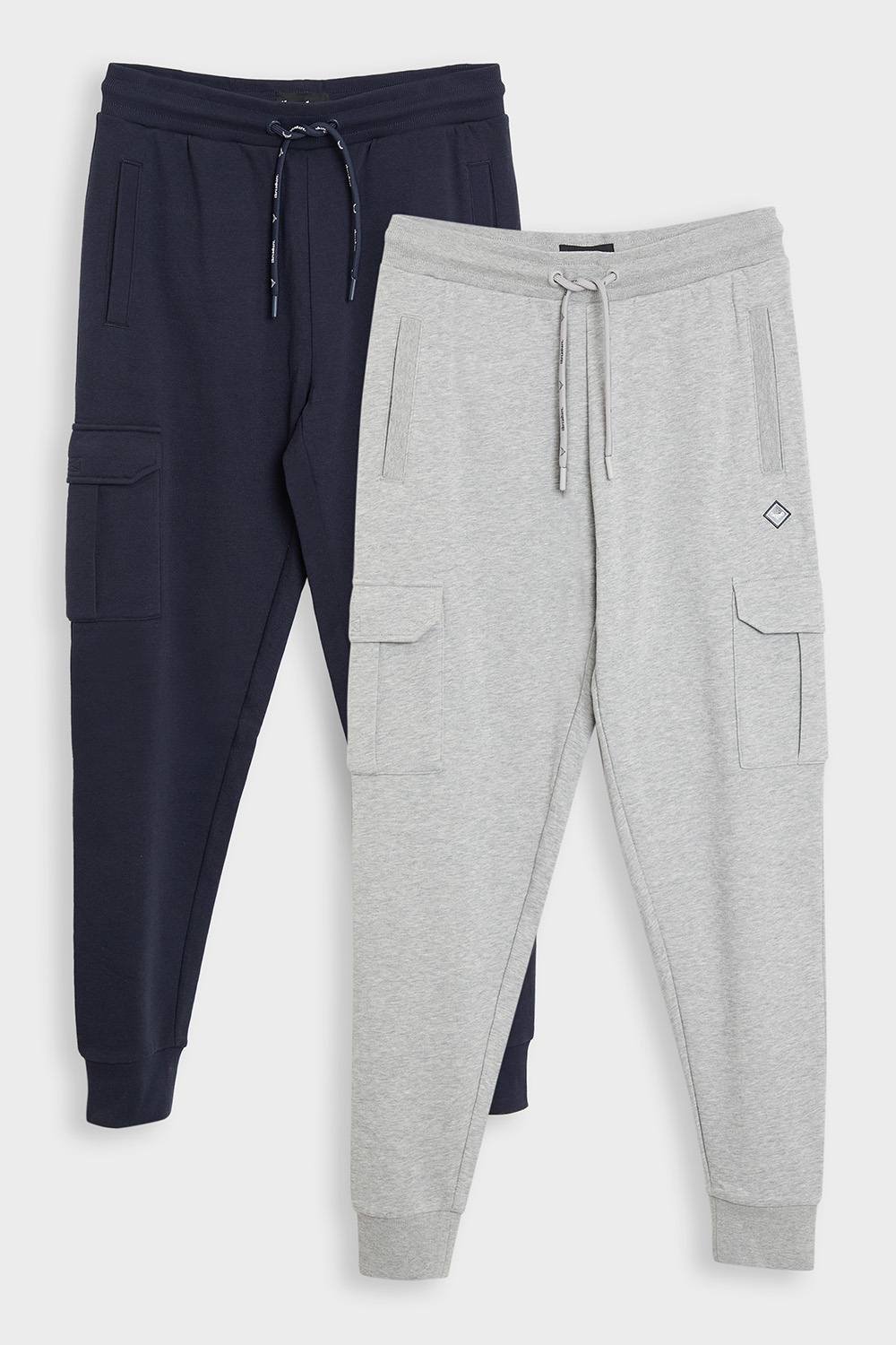 Threadbare Threadbare Men's 2 Pack Cargo Style Joggers - 2