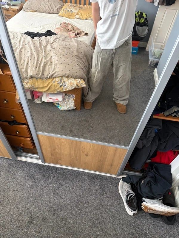 Bershka Bershka grey baggy jeans