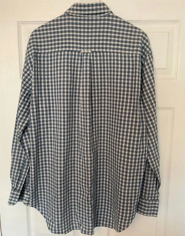 Boden Blue White Check Shirt Medium M 100% Cotton