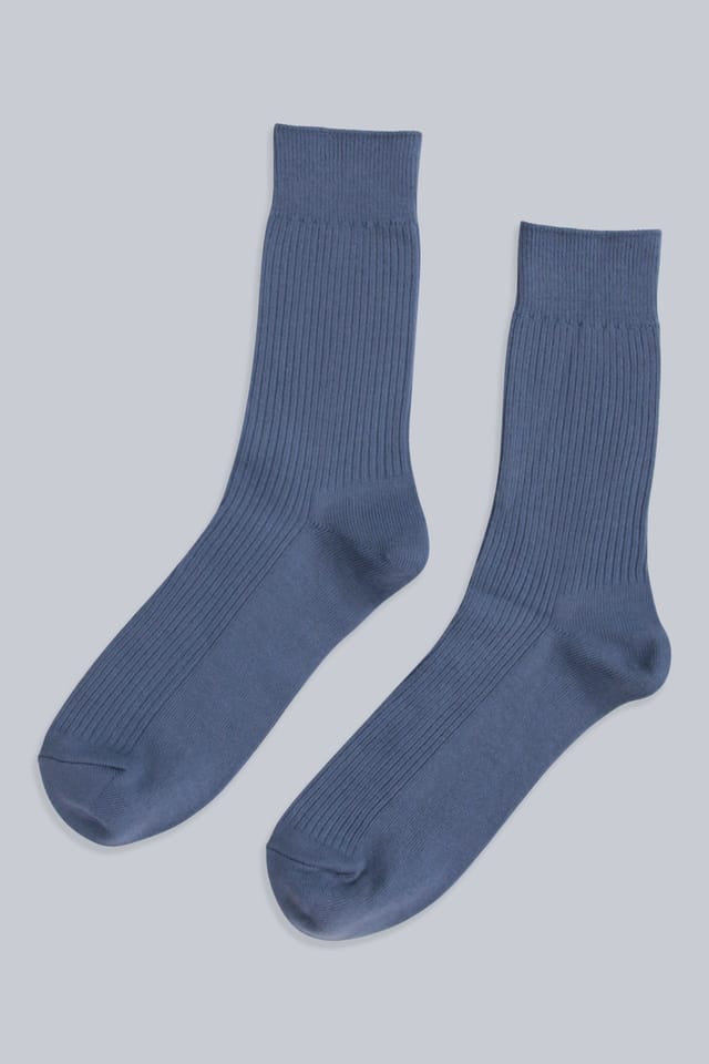 Animal Animal Men's 3 Pack 'Flynn' Ribbed Comfortable Warm Cosy Quarter Length Calf Socks in Navy - 2