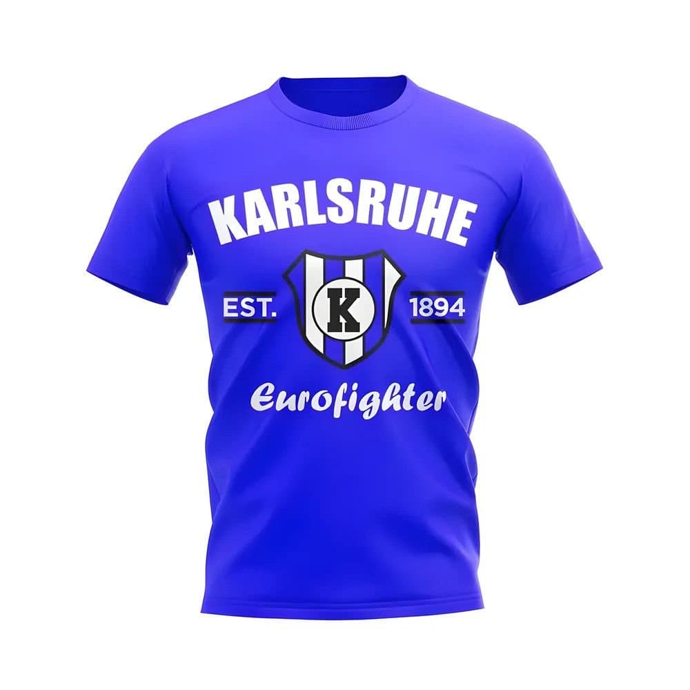 Karlsruher SC Karlsruher SC Men's Personalised Karlsruhe Established Football T-Shirt Royal in Blue