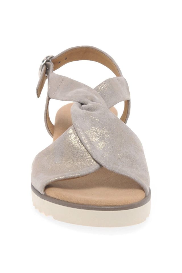 Gabor Gabor Women's 'Rich' Low Heeled Sandals in Metallic Gold - 2