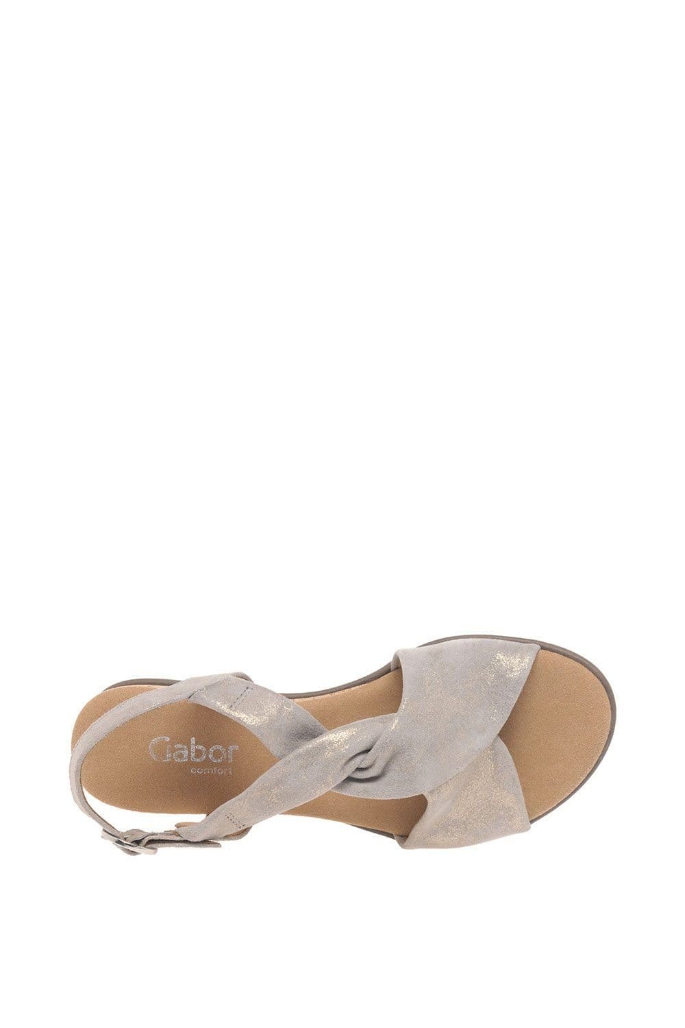 Gabor Gabor Women's 'Rich' Low Heeled Sandals in Metallic Gold - 4
