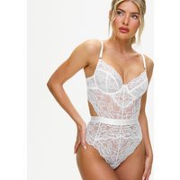 Ann Summers Women's White Cut Out Lace Bodysuit Ann Summers New Look - 3