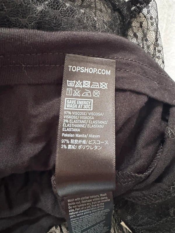 Topshop Topshop Black Top Size 10