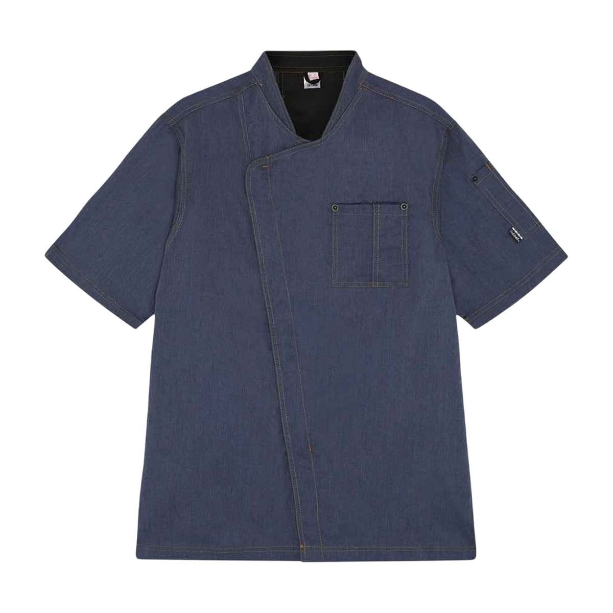 Le Chef Le Chef Women's Asymmetric Chef Jacket in Indigo - 1