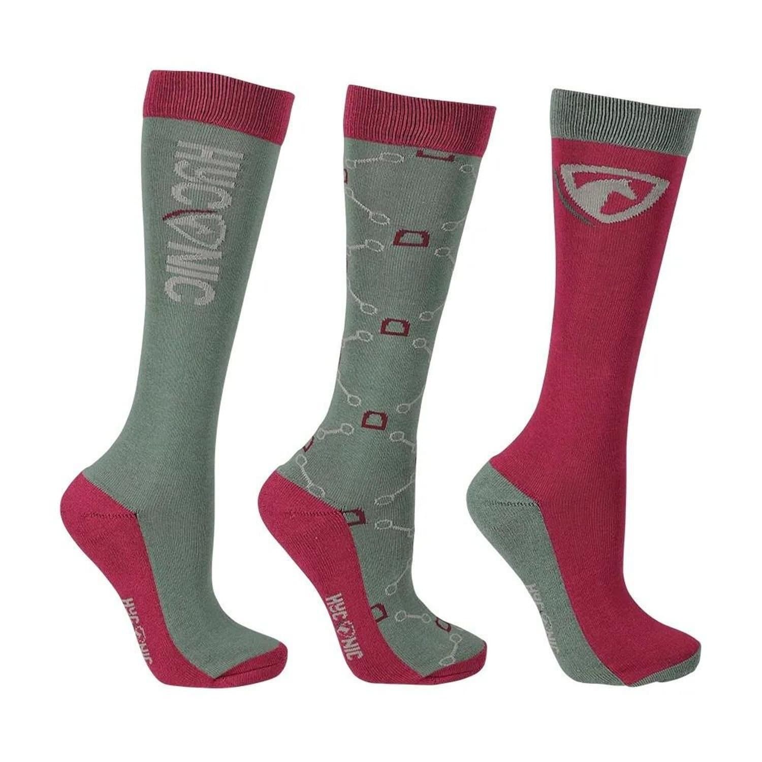 HYCONIC HYCONIC Men's Patterned Socks (Pack of 3) in Purple