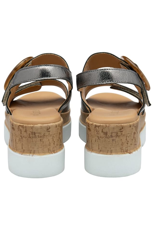 Lotus Lotus Women's 'Cammie' Wedge Sandals in Silver - 3