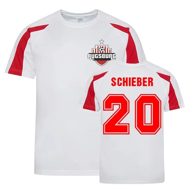 FC Augsburg FC Augsburg Men's Julian Schieber Sports Training Jersey in White - 2