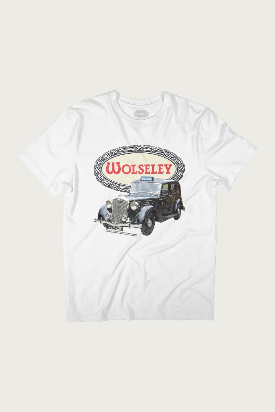 Wolseley Wolseley Men's Motors 18-85 Series II Car British Motor Heritage T-Shirt in White - 2