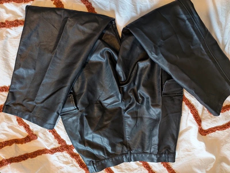 ASOS ASOS Faux Leather Cargo Pants Trousers Occasion Party NYE UK 10 - 1