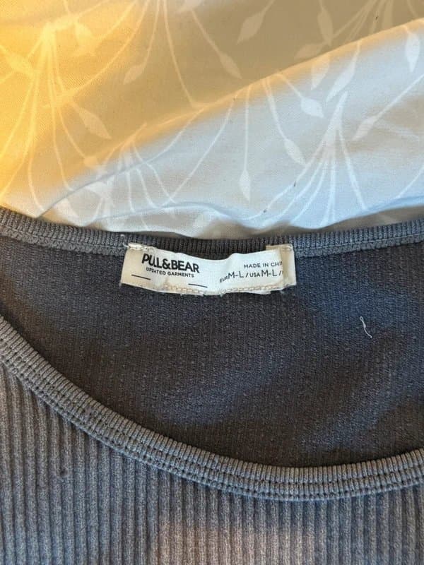 Pull & Bear pull and bear navy crop top