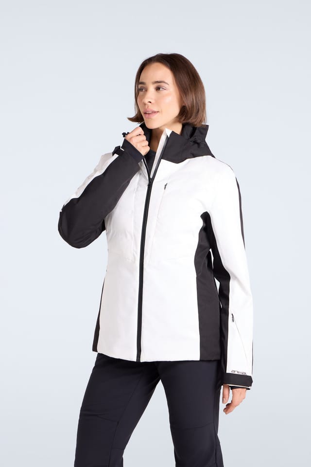 Animal Animal Women's 'Energy' Warm Waterproof Insulated Hooded Winter Baffled Ski Jacket in Black - 2