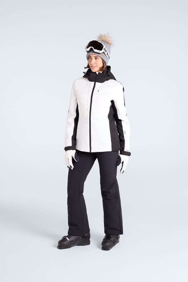 Animal Animal Women's 'Energy' Warm Waterproof Insulated Hooded Winter Baffled Ski Jacket in Black - 3