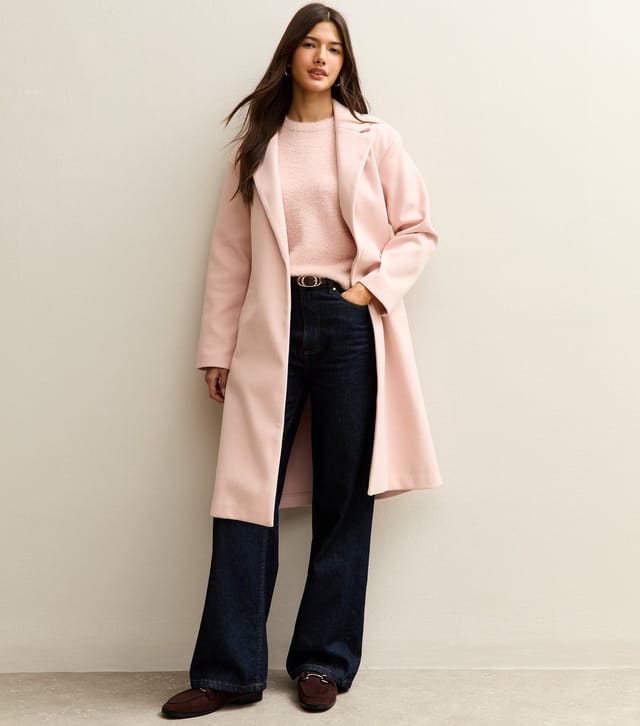 New Look Women's Pink Open Front Longline Coat New Look - 2