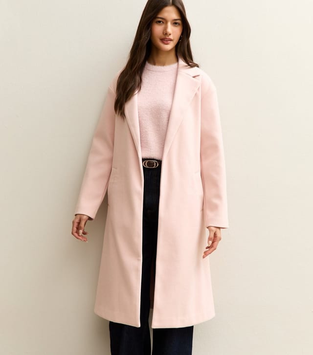 New Look Women's Pink Open Front Longline Coat New Look - 3