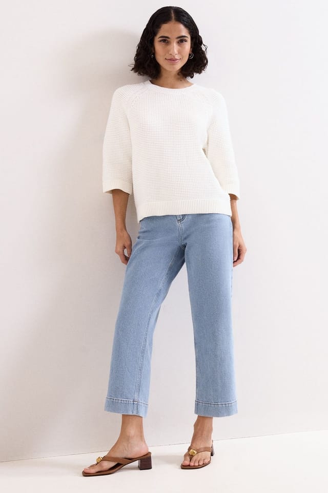 Phase Eight Phase Eight Women's Petite Lexi High-Rise Straight Jeans in Light Blue - 3