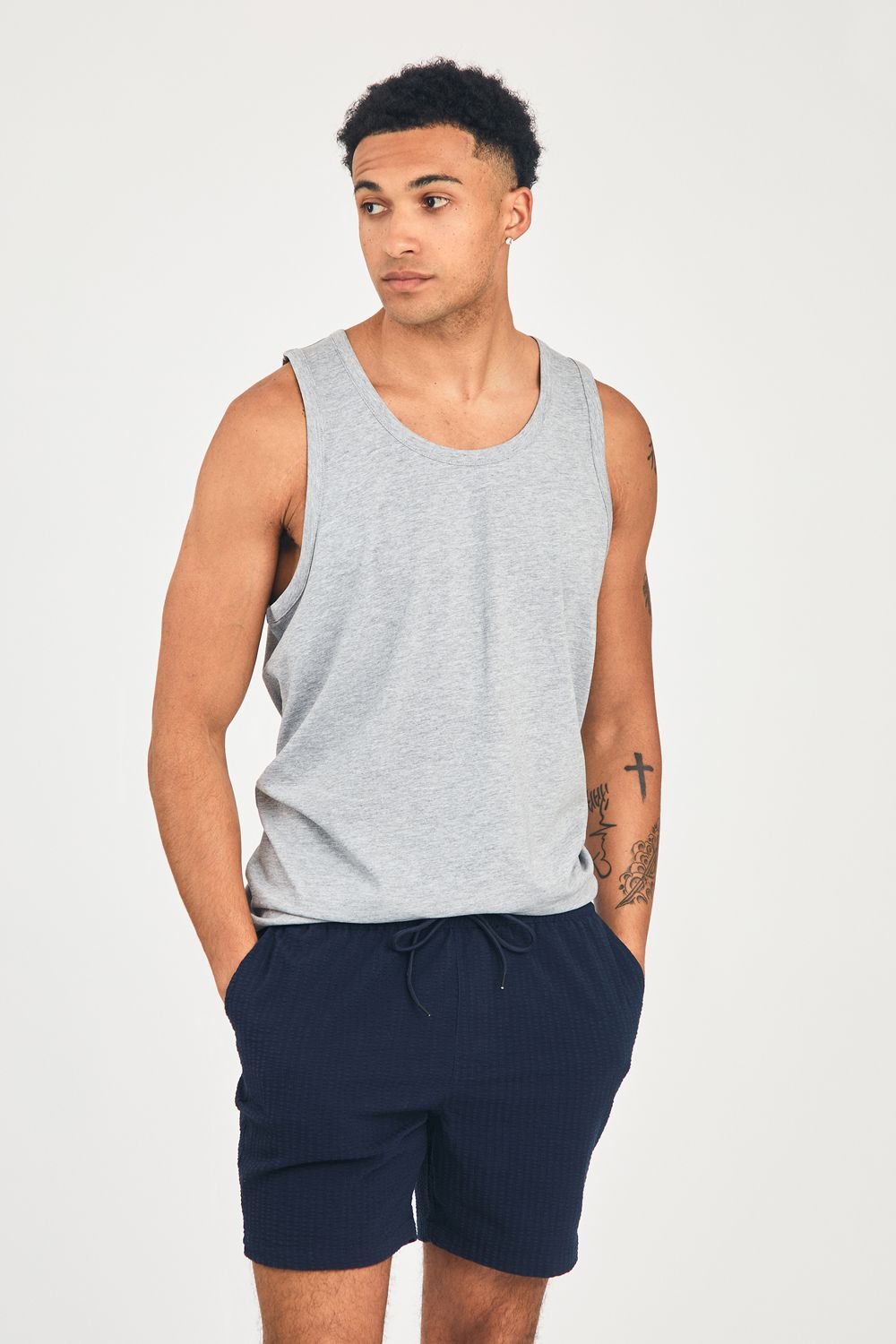 Tokyo Laundry Tokyo Laundry Men's 3-Pack Cotton Basic Vests in Light Grey - 2