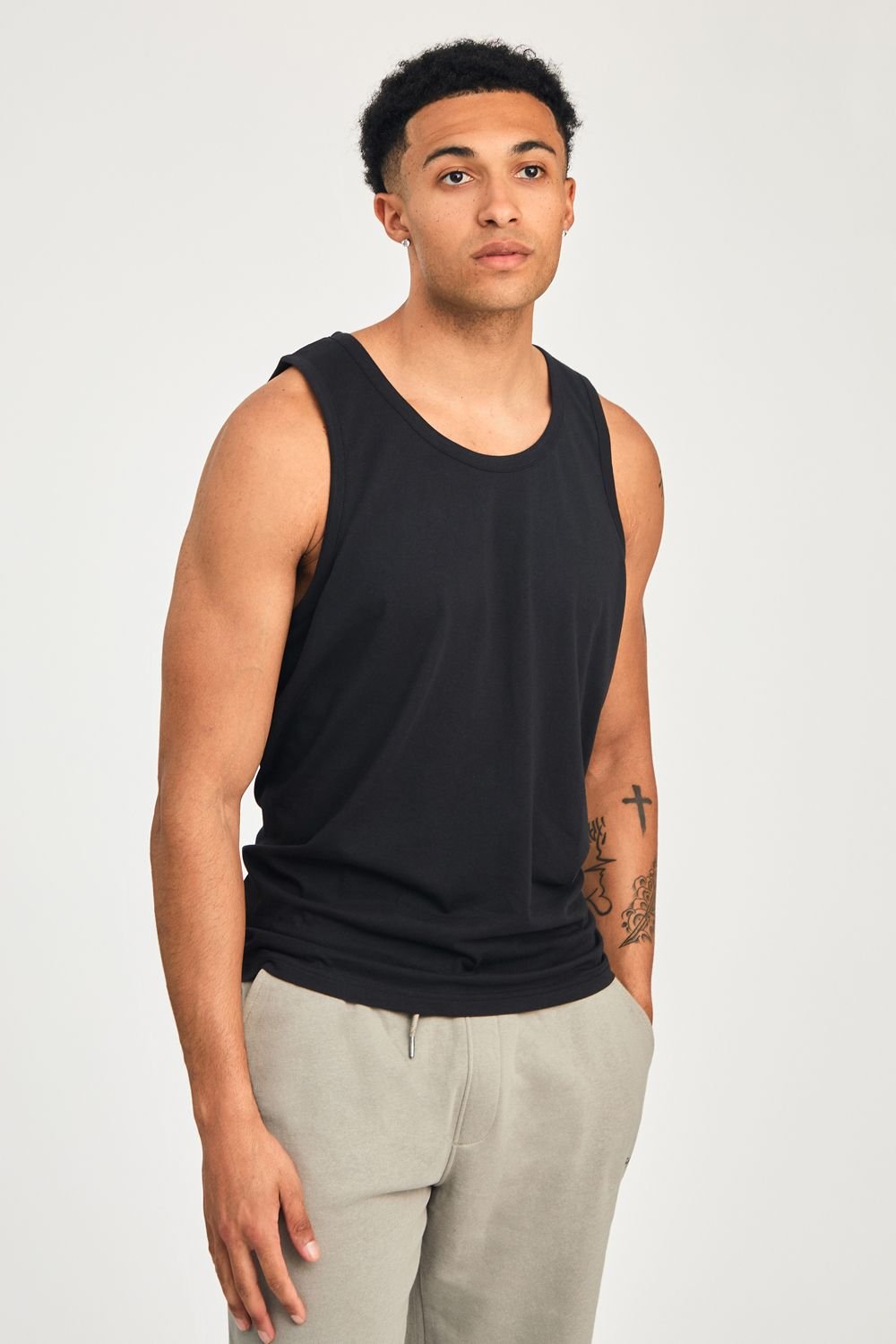 Tokyo Laundry Tokyo Laundry Men's 3-Pack Cotton Basic Vests in Light Grey - 3