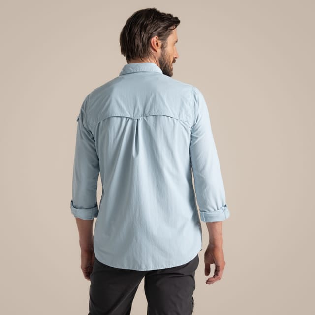 Craghoppers Craghoppers Men's 'Nosilife Adventure' Long Sleeve Insect Repellent Shirt in Blue - 2