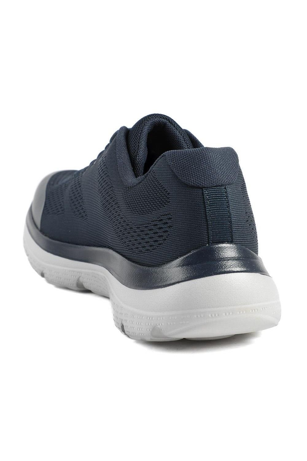 Pavers Pavers Men's Wide Fit Memory Foam Lace Up Trainers in Navy - 3