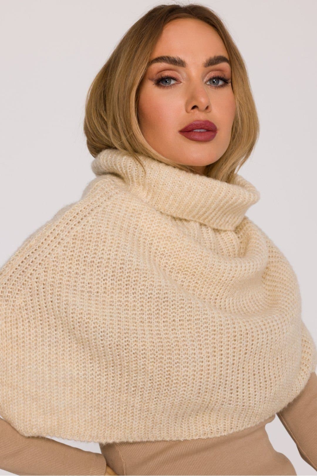 Love Lace Love Lace Beige Infinity Scarf Snood With Soft Weave