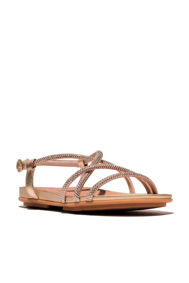 FitFlop FitFlop Women's Gracie Crystal Strappy Back-Strap Sandals Platinum in Silver - 3