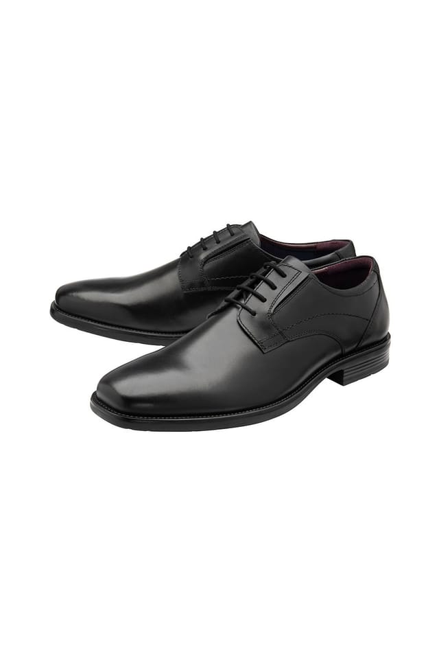 Lotus Lotus Men's Black 'Chesham' Leather Derby Shoes - 2