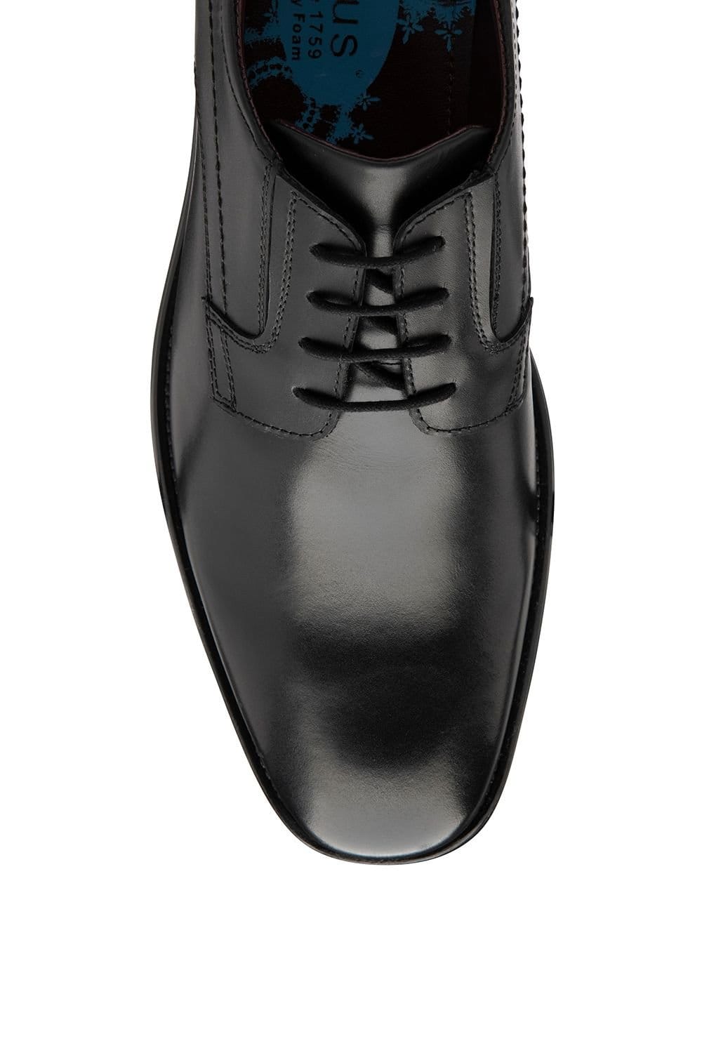 Lotus Lotus Men's Black 'Chesham' Leather Derby Shoes - 4