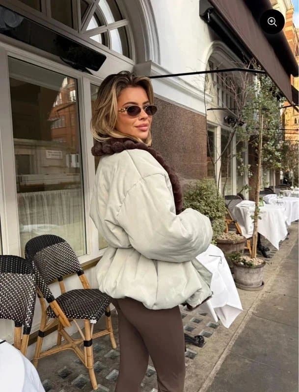 stylehub Style hub Stella sage brown fur coat