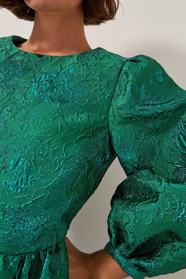 Monsoon Monsoon Women's Jolene Floral Jacquard Mini Dress Green - 3