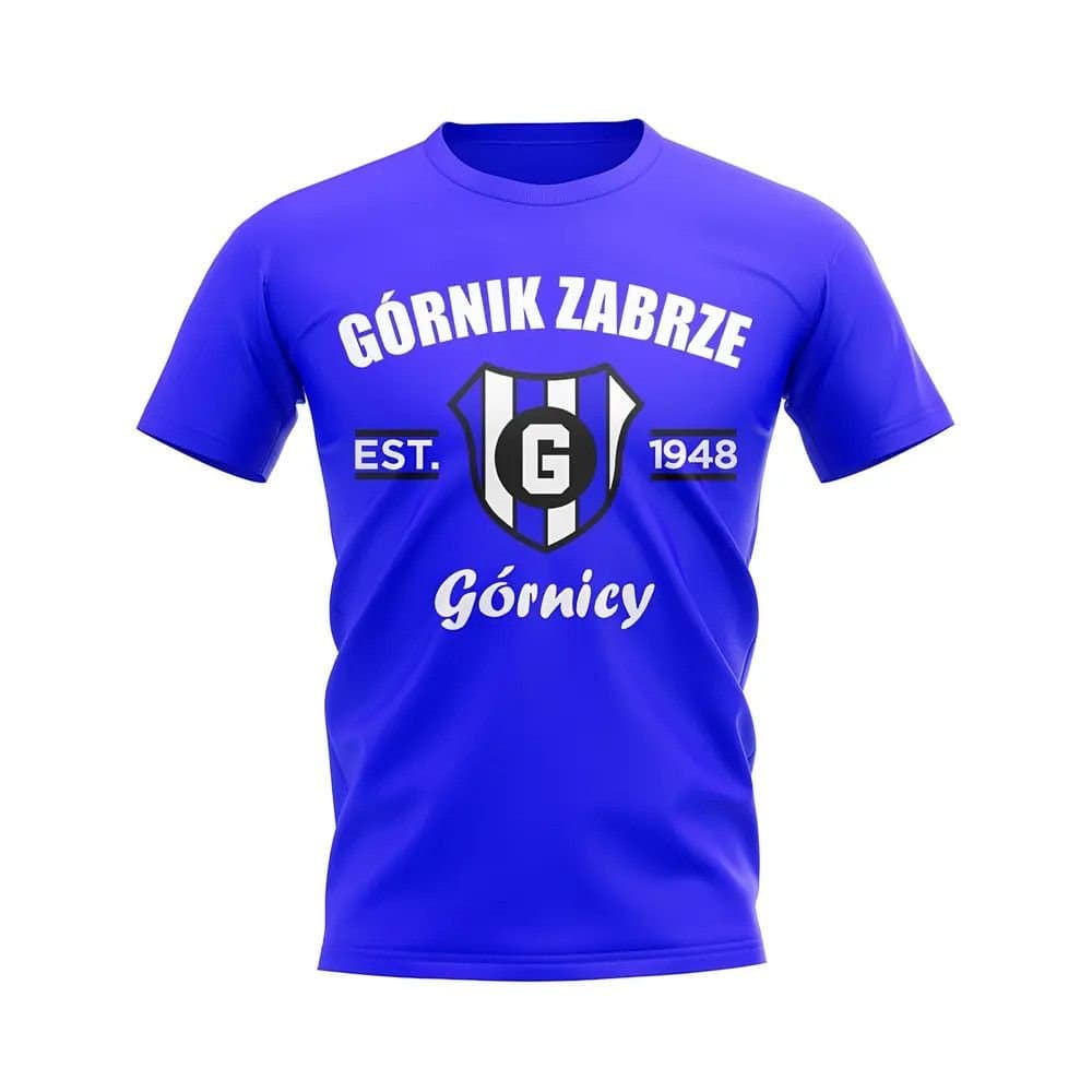 Gornik Zabrze Gornik Zabrze Men's Personalised Established Football T-Shirt Royal in Blue