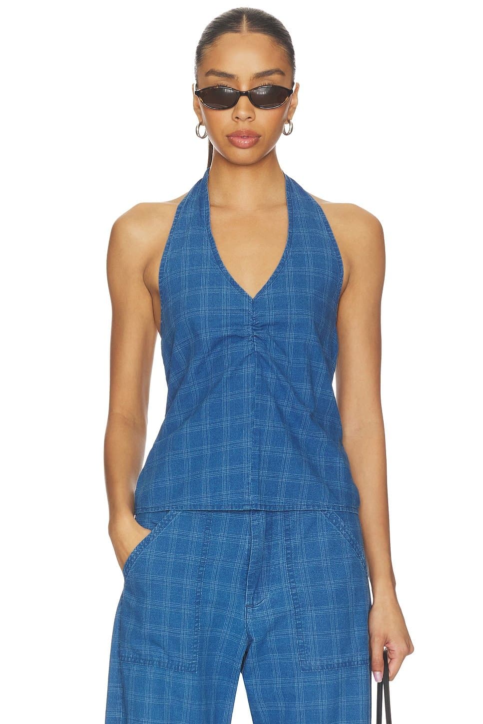 revolve Cora Plaid Halter