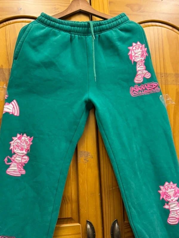 NAMED collective Named collective unisex green misbehave sweatpants S