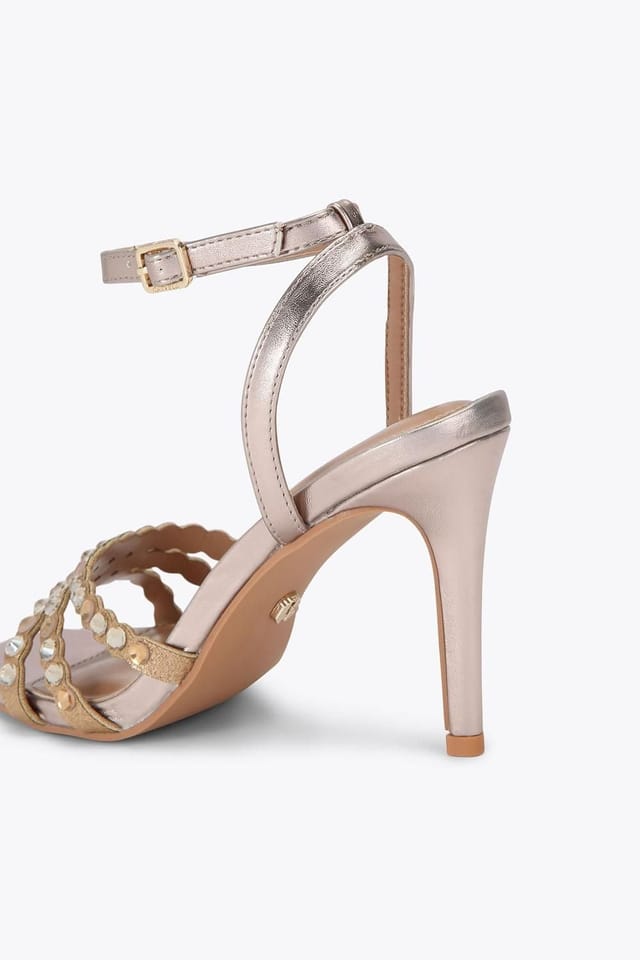 Carvela Carvela Women's 'Confetti Heel' Fabric Heels in Gold - 3