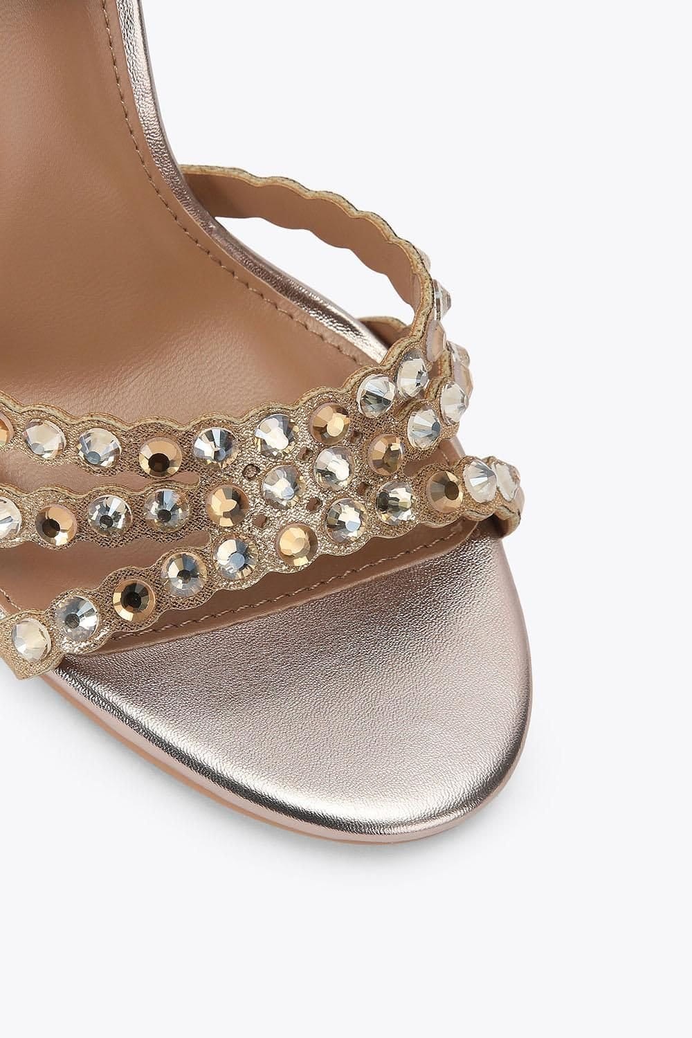 Carvela Carvela Women's 'Confetti Heel' Fabric Heels in Gold - 4