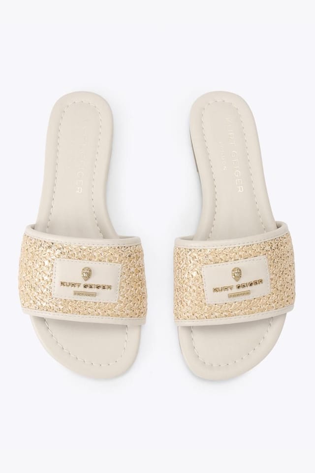 Kurt Geiger London Kurt Geiger London Women's 'Chiswick Flat Sandal' Fabric Sandals in Gold - 2