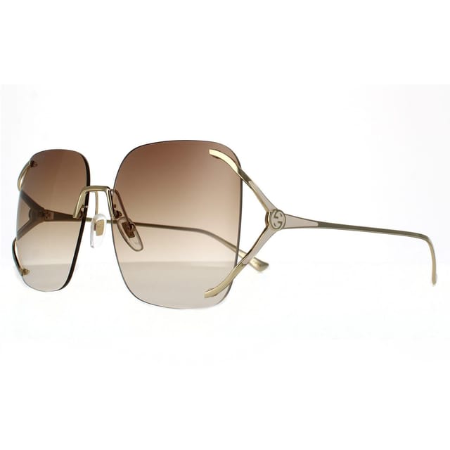 Gucci Gucci Women's Square Gold Brown Gradient Sunglasses - 2
