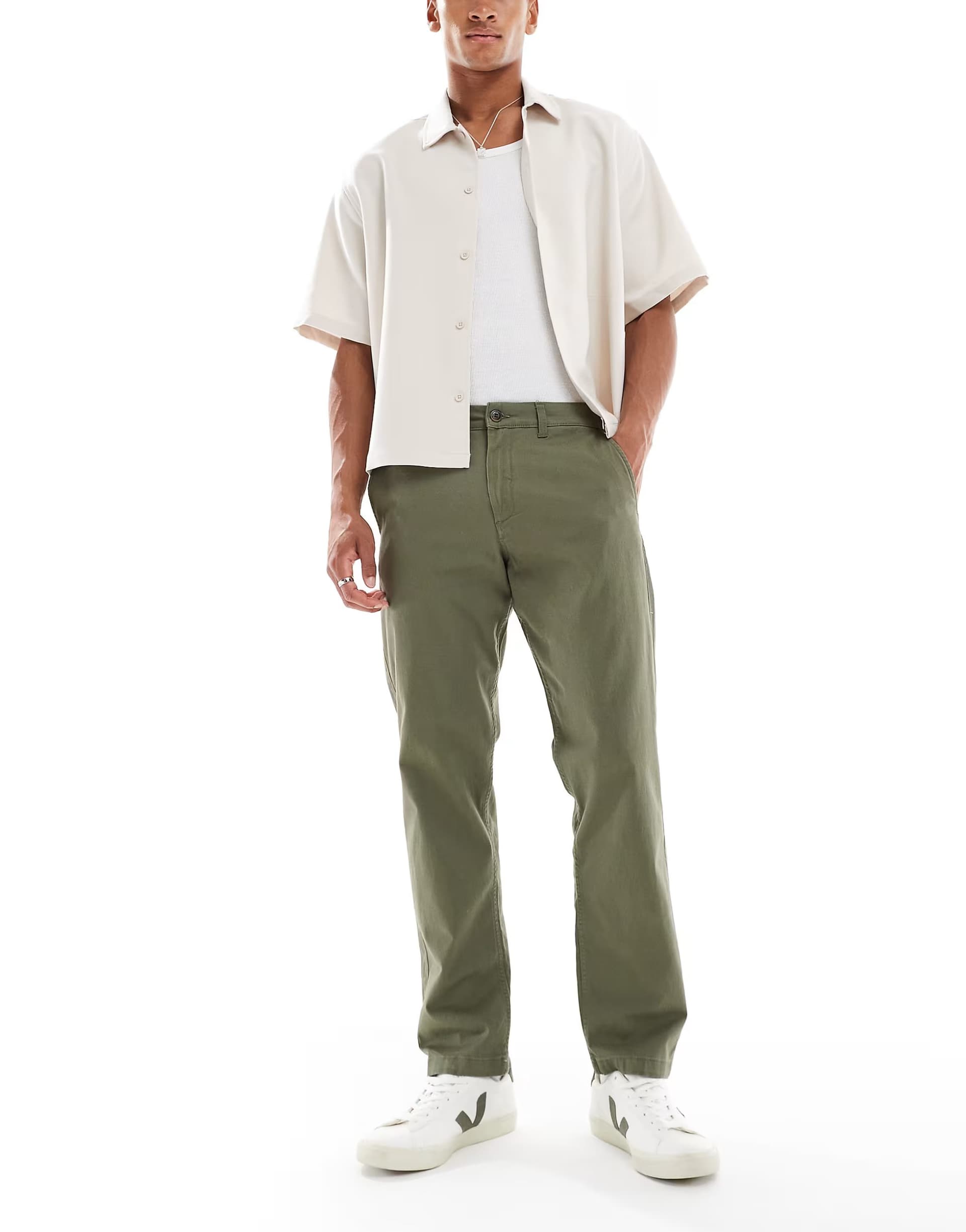 ASOS Jack & Jones straight fit chino in khaki
